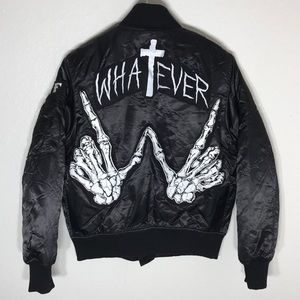 UNIF X UO MA-1 Whatever Embroidered Bomber Jacket